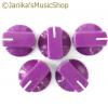 5 PURPLE STOVE TYPE POTENTIOMETER OR ROTARY SWITCH KNOBS